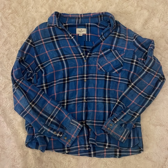 American Eagle Plaid Button Up | XL - Picture 2 of 5